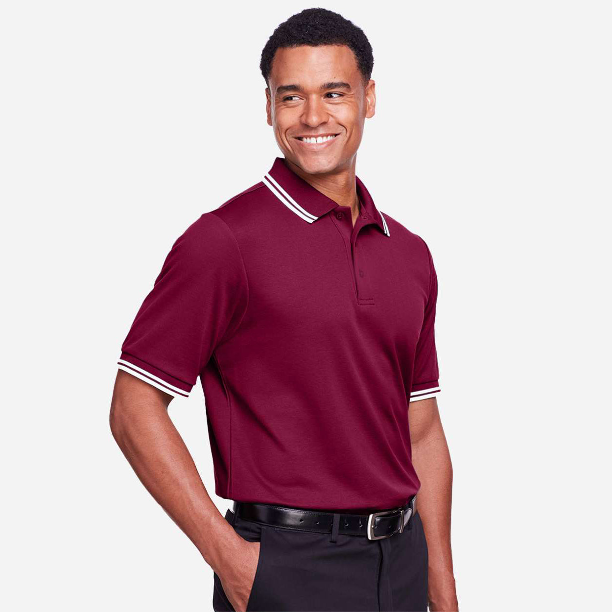 Burgundy/White