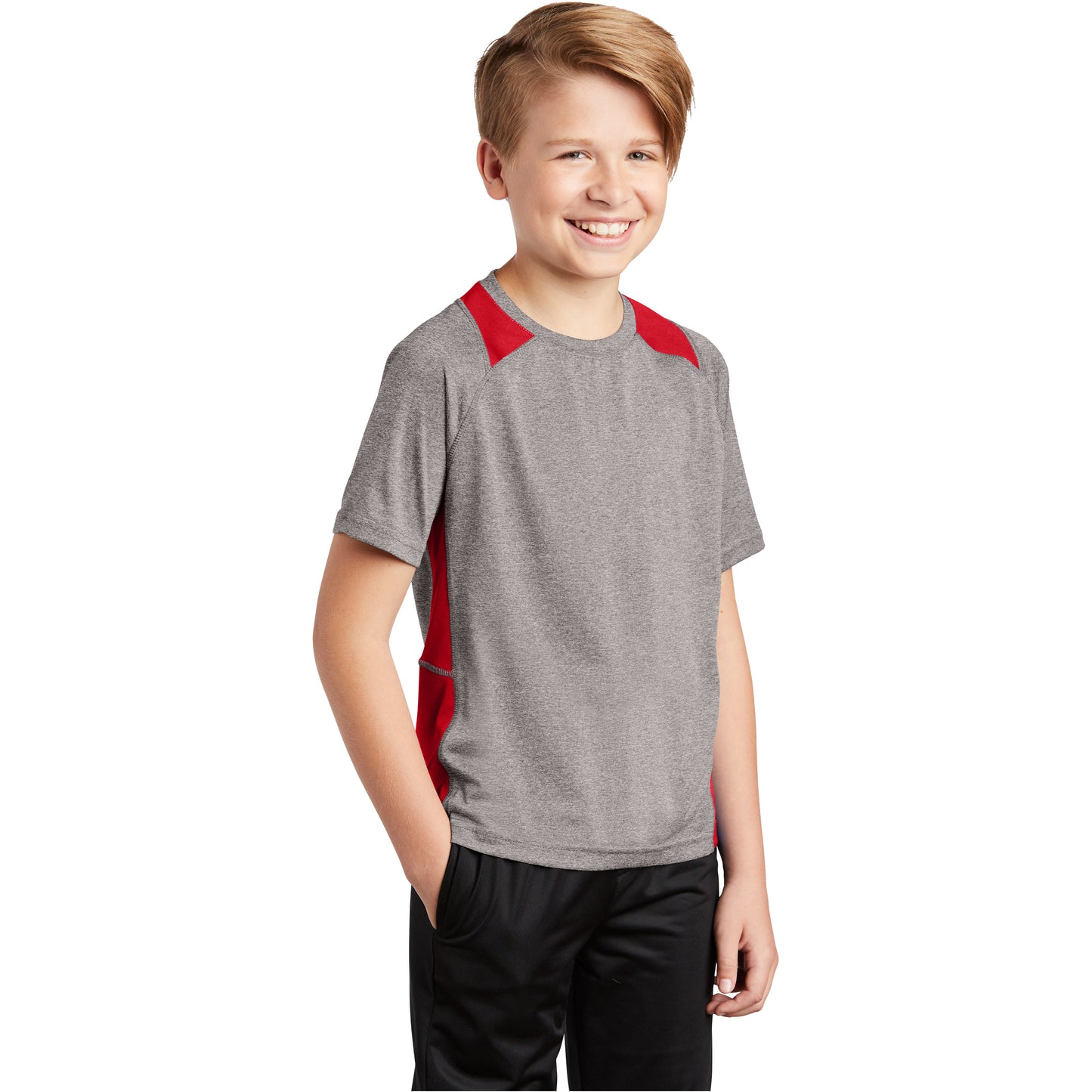 Vintage Heather/ True Red