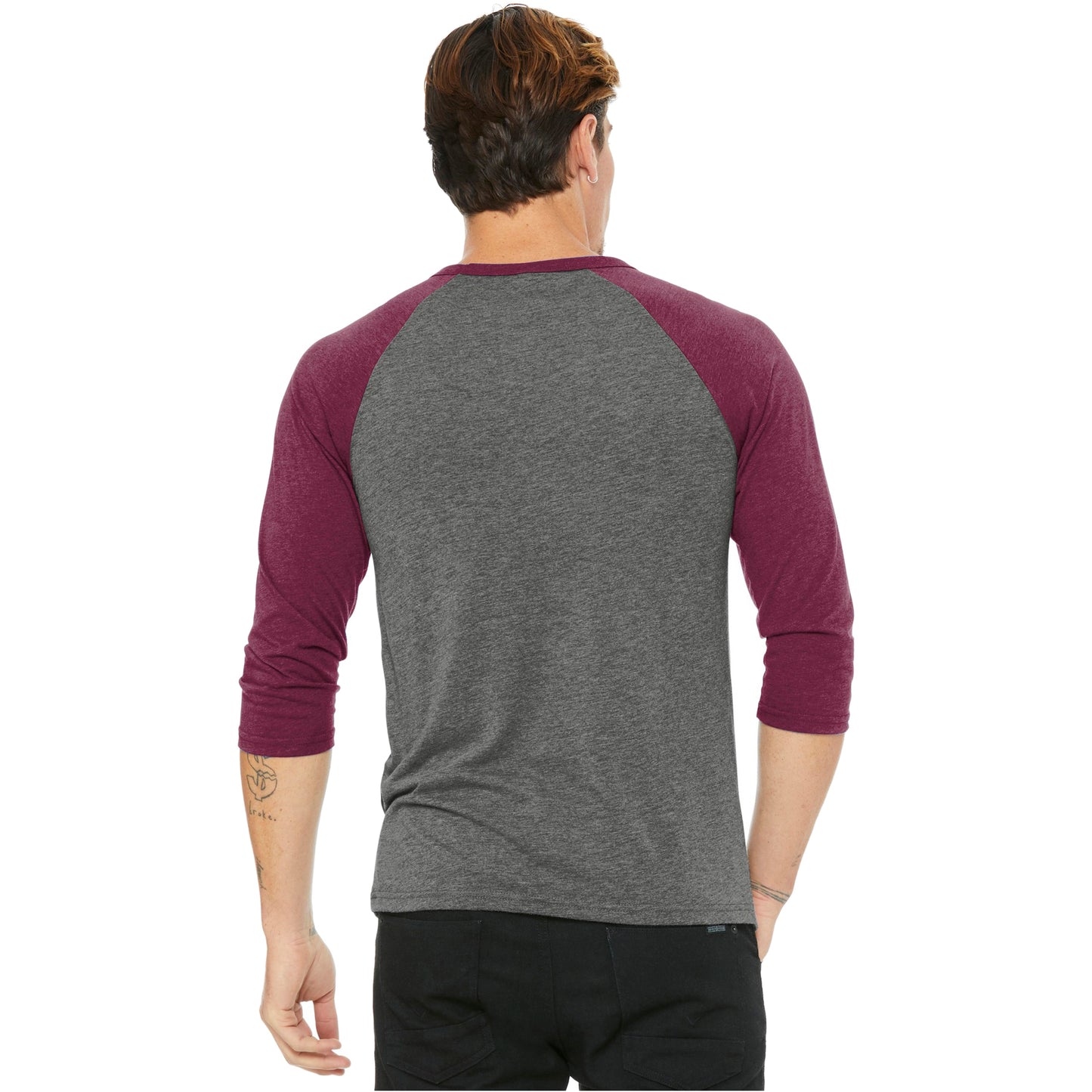 Grey/Maroon Triblend