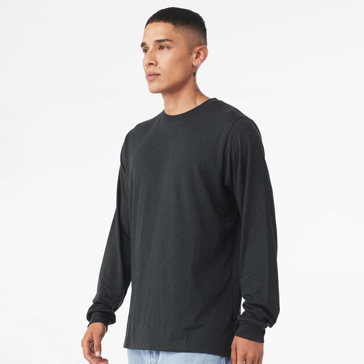 Solid Dark Grey Triblend
