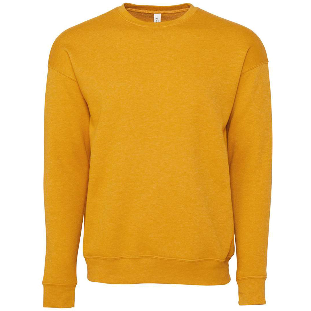 Unisex Sponge Fleece Drop Shoulder Crewneck Sweatshirt - Heathered