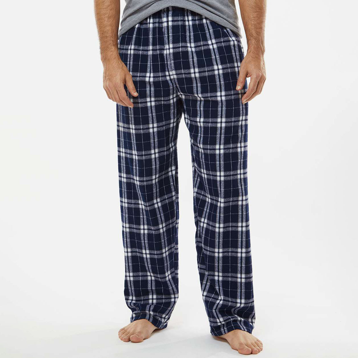 Navy/Silver Plaid