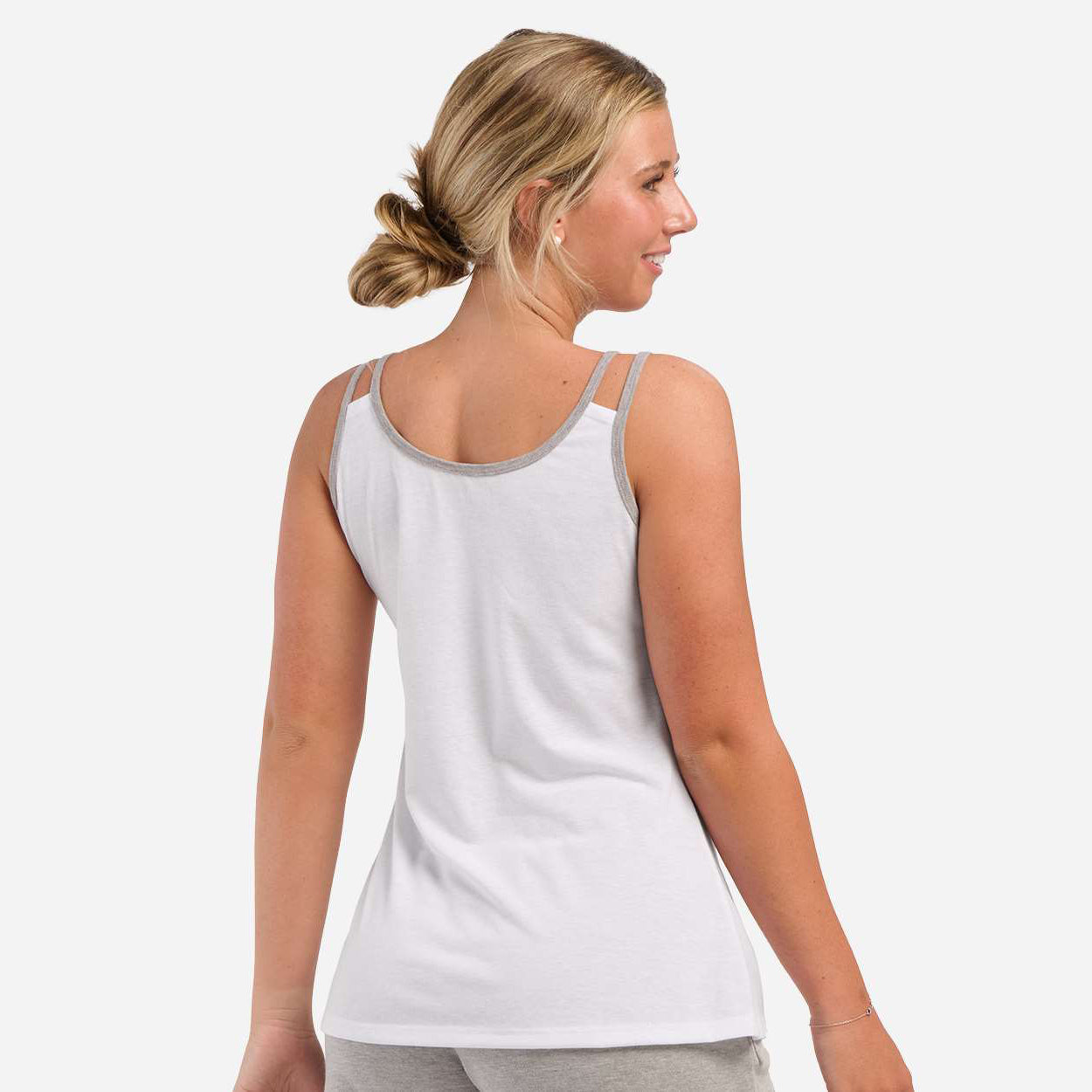 White/Oxford Heather
