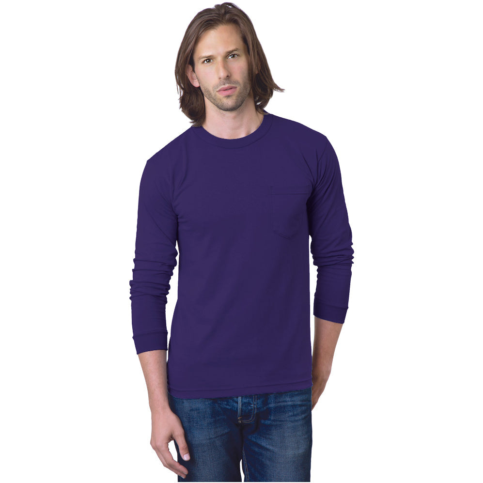 Unisex USA-Made Long Sleeve Pocket T-Shirt