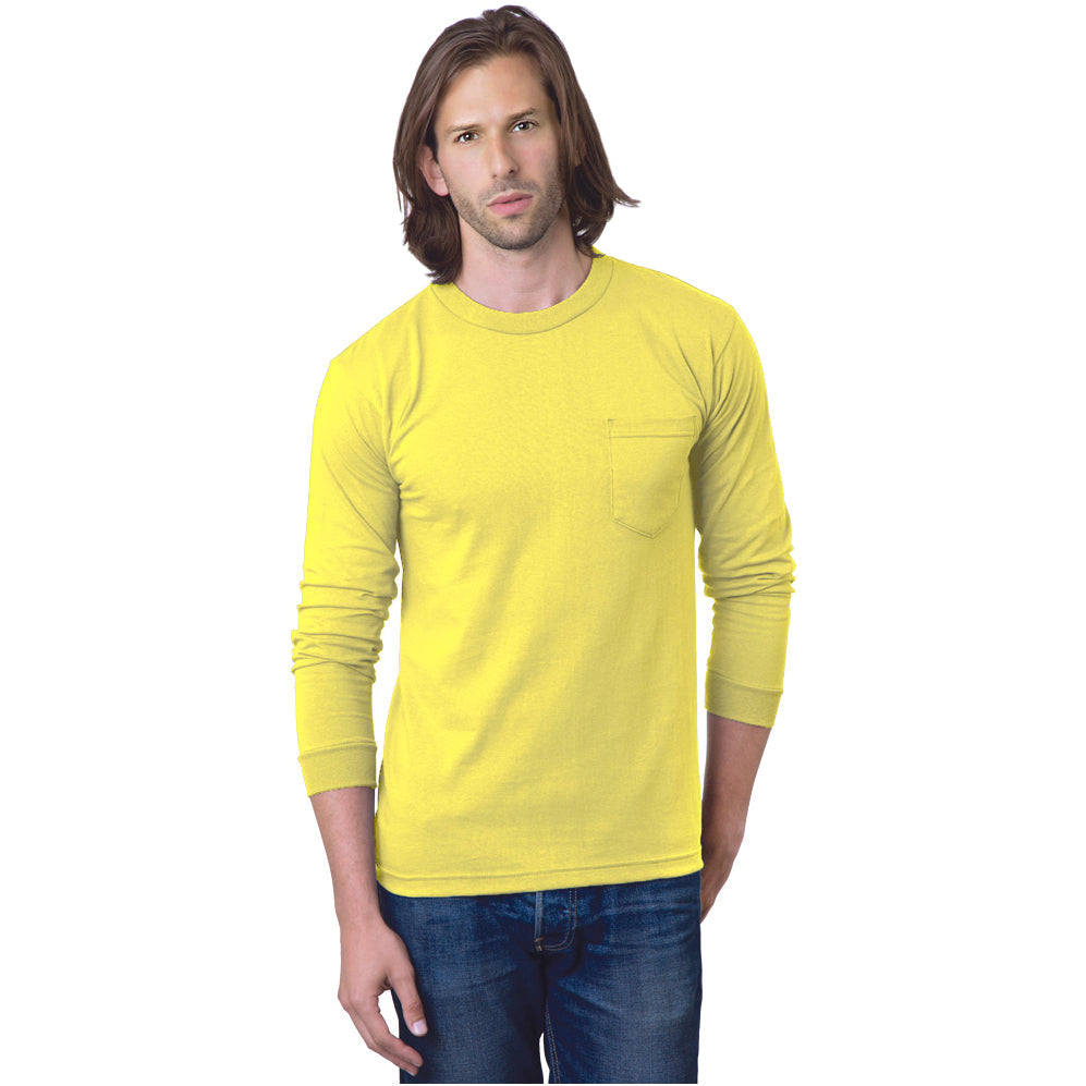 Unisex USA-Made Long Sleeve Pocket T-Shirt