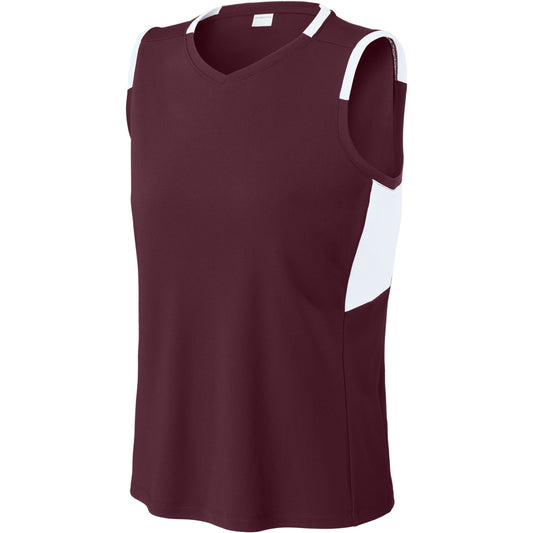 Maroon/White