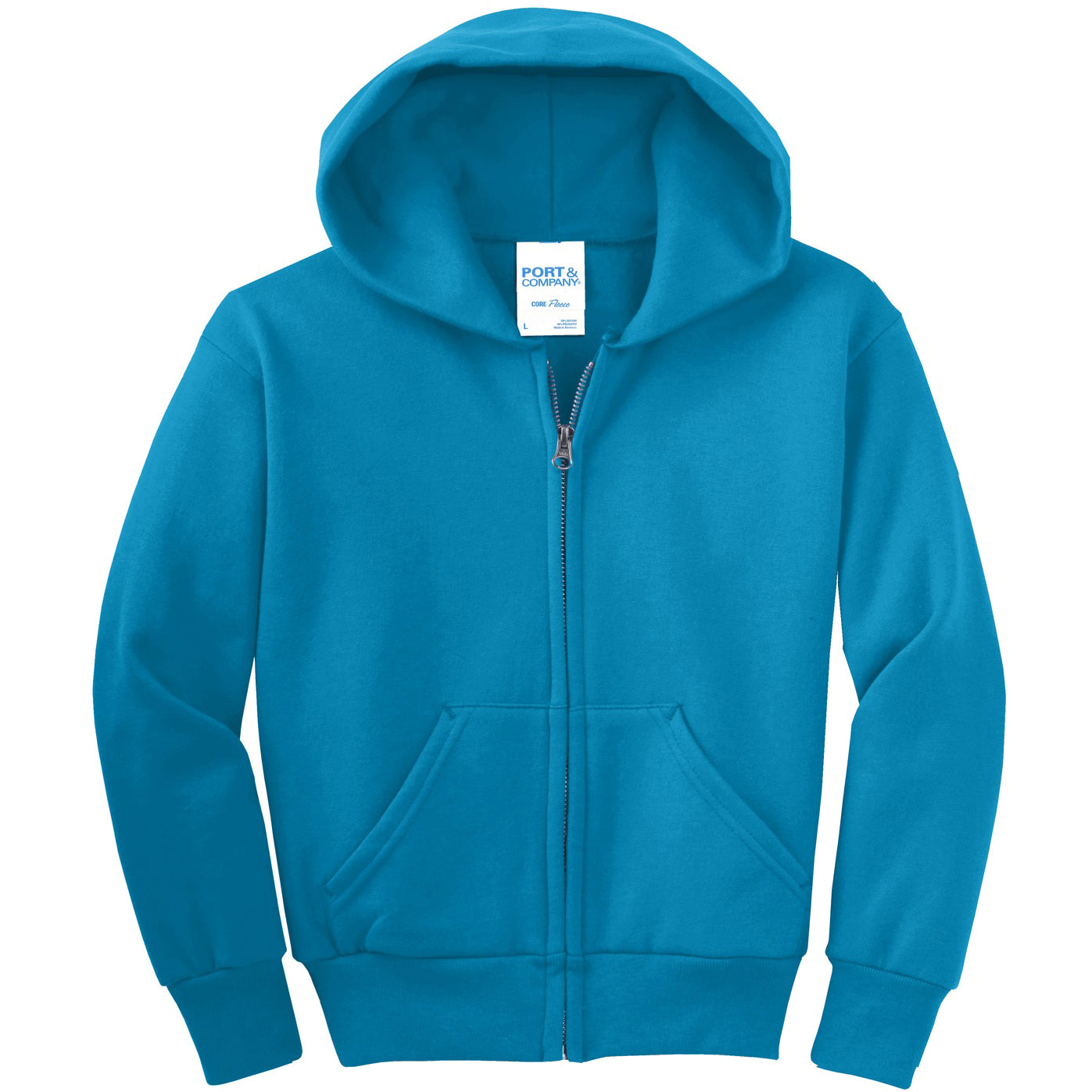 Youth Core Fleece Full-Zip Hooded Sweatshirt