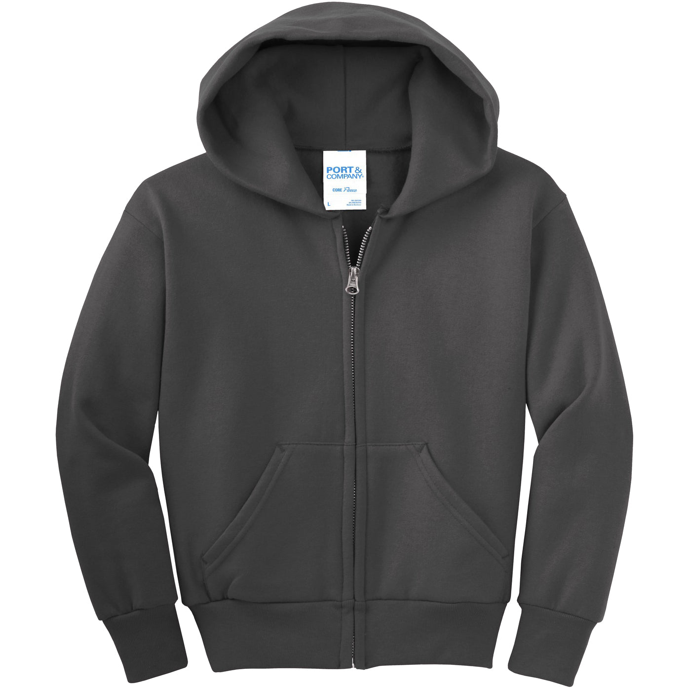 Youth Core Fleece Full-Zip Hooded Sweatshirt