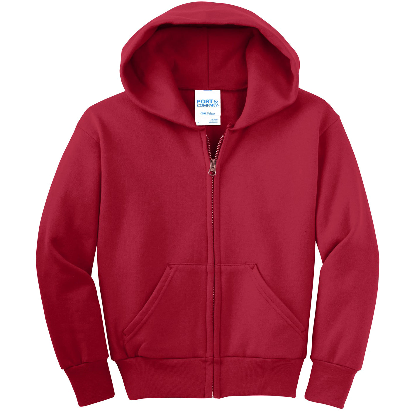 Youth Core Fleece Full-Zip Hooded Sweatshirt