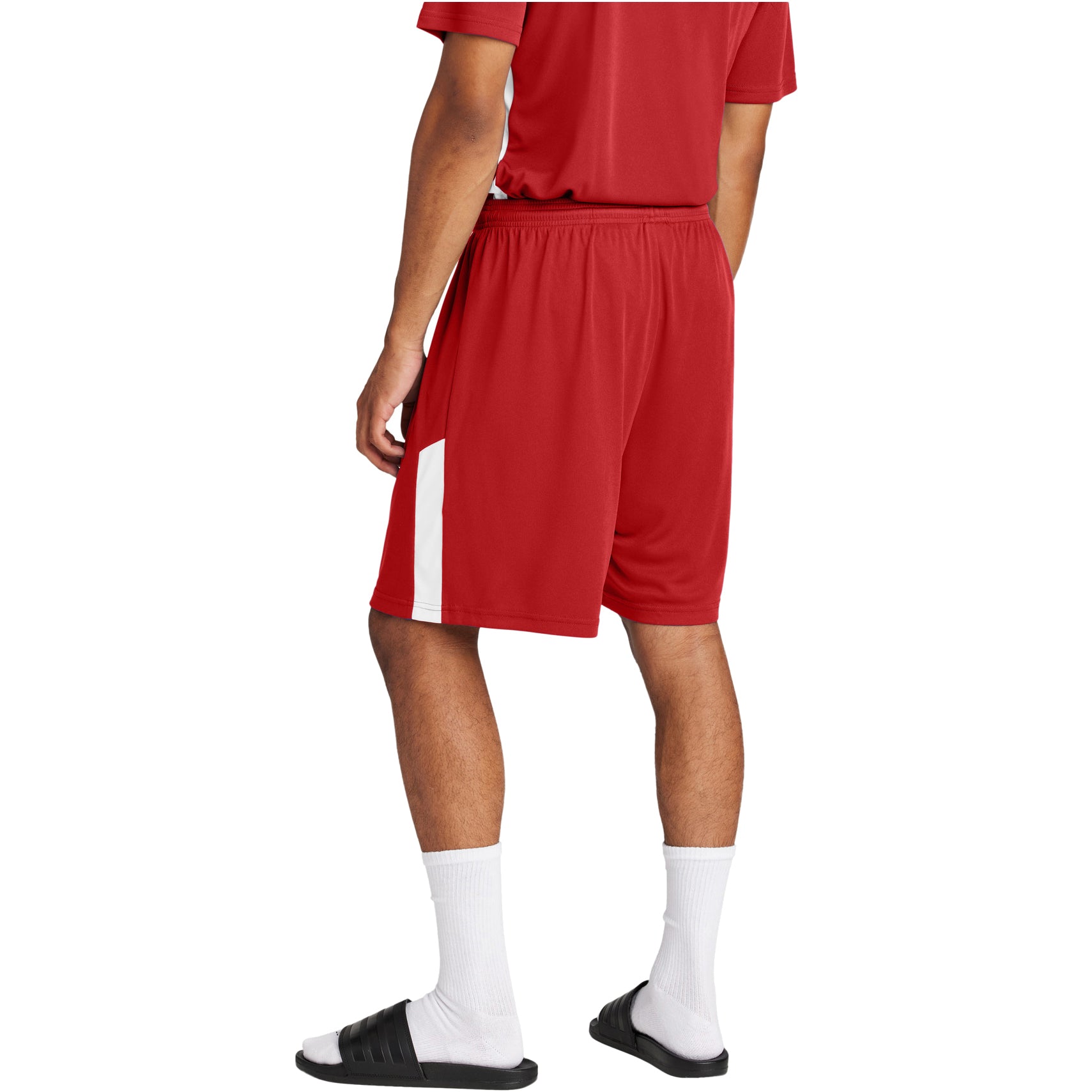Deep Red/White