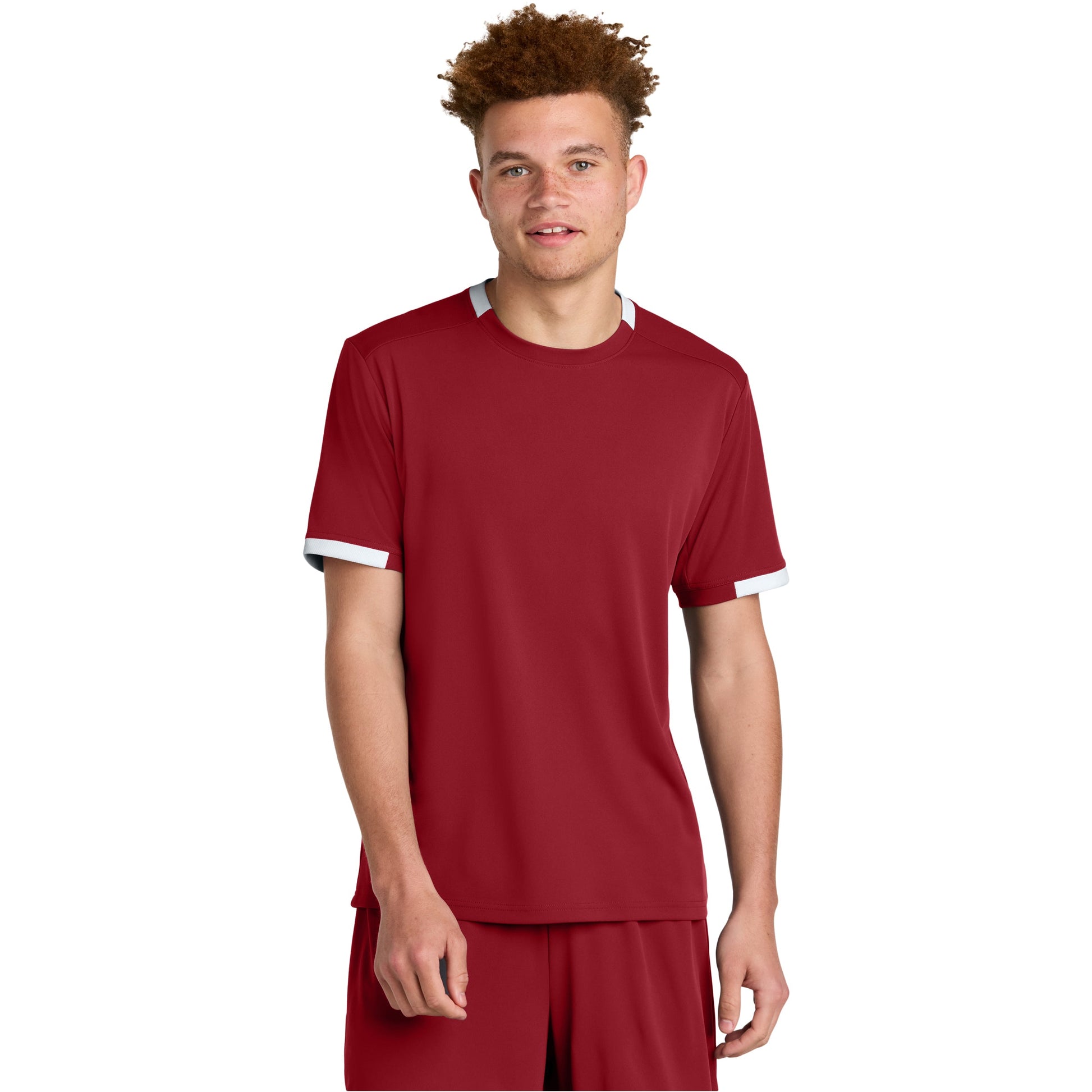 Deep Red/White