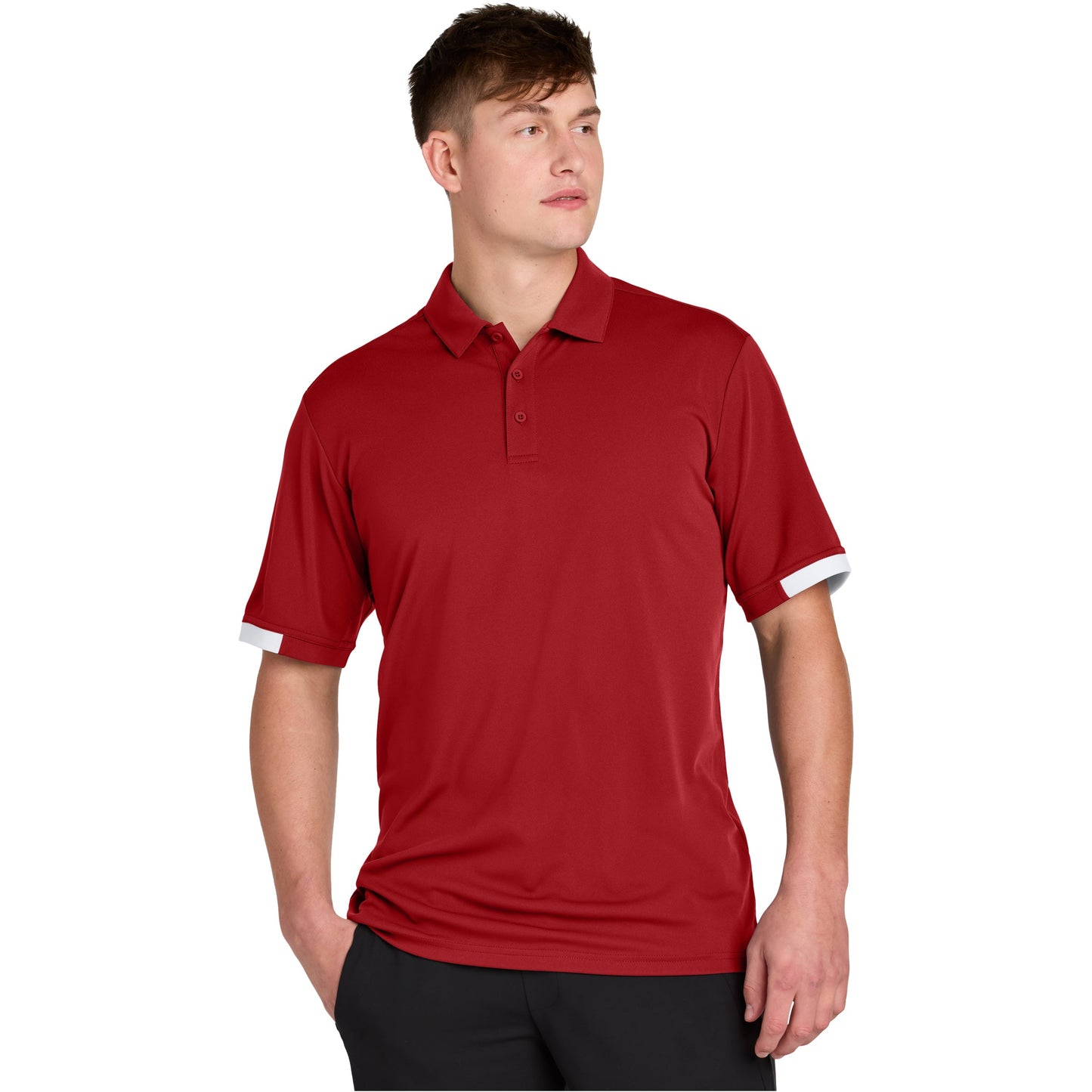 Deep Red/White