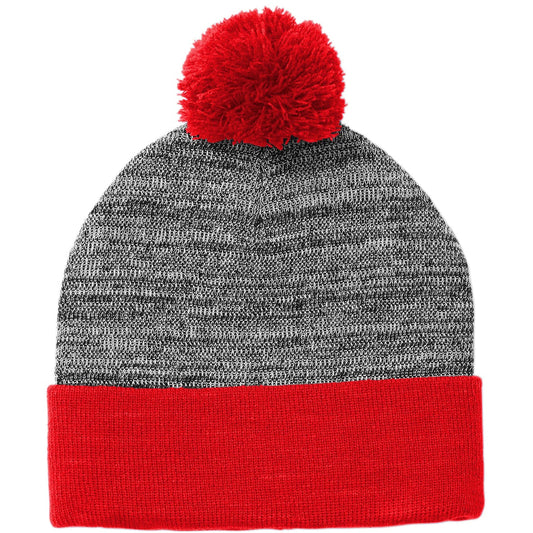 Heather Pom Pom Beanie