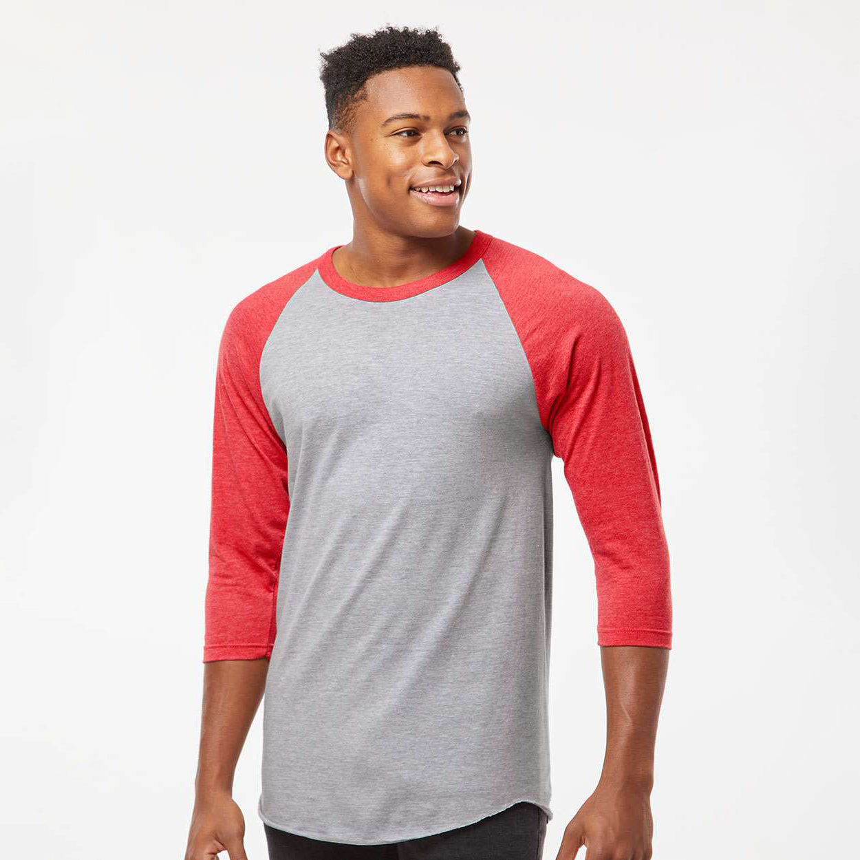 Heather Grey/Heather Red