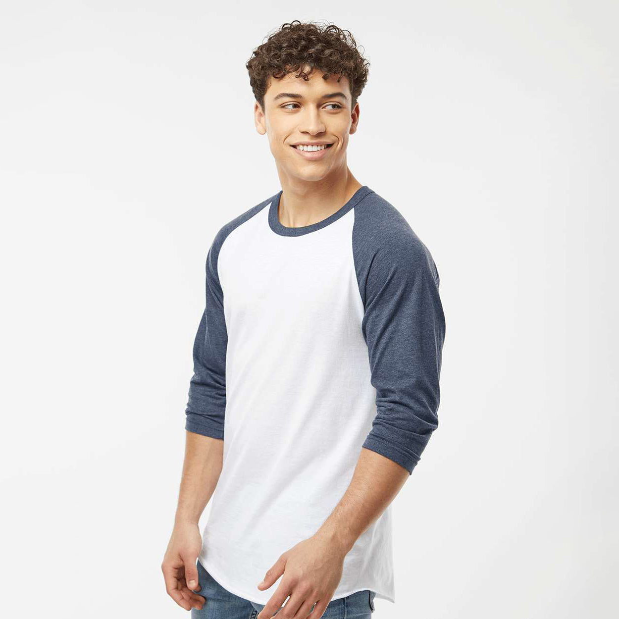 White/Heather Denim