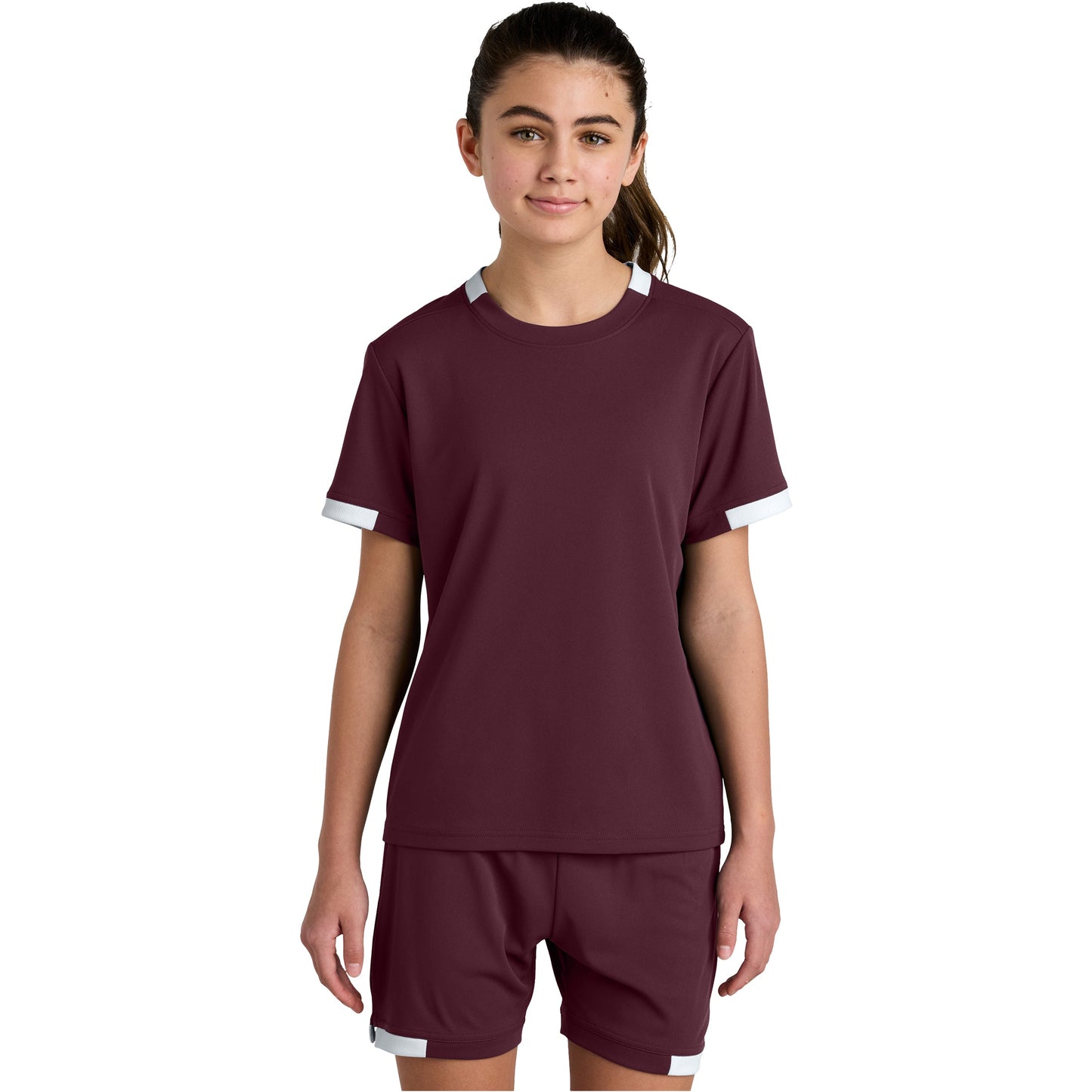 Maroon/White