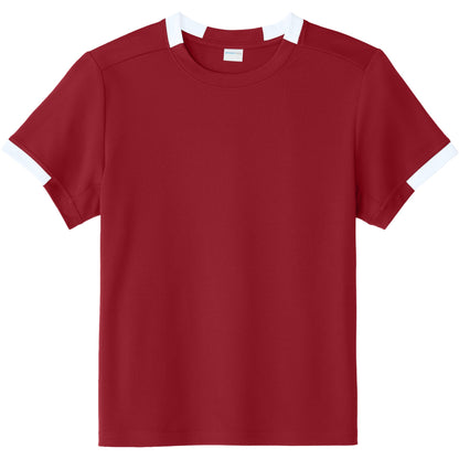 Deep Red/White