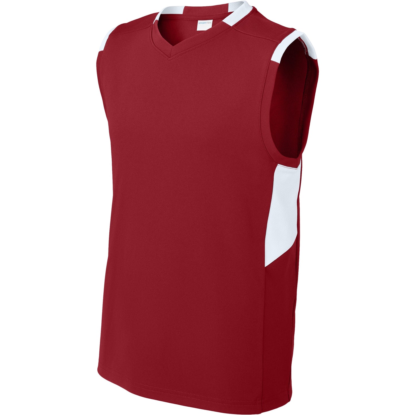 Deep Red/White